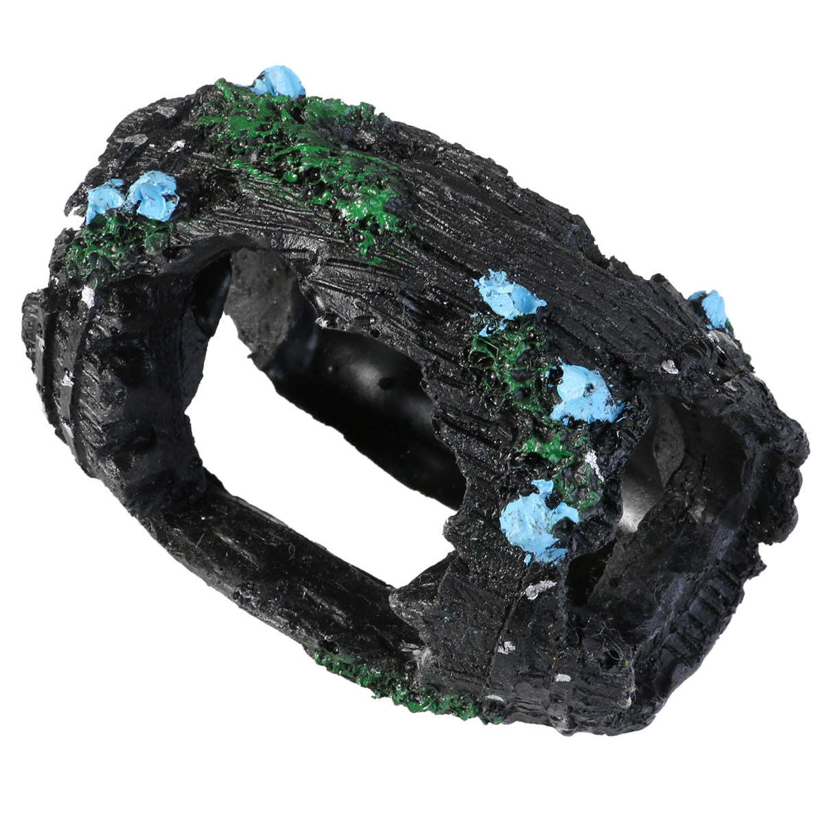 Aquarium Fish Hiding Spot - Fish Tank Resin Cave Broken Barrel