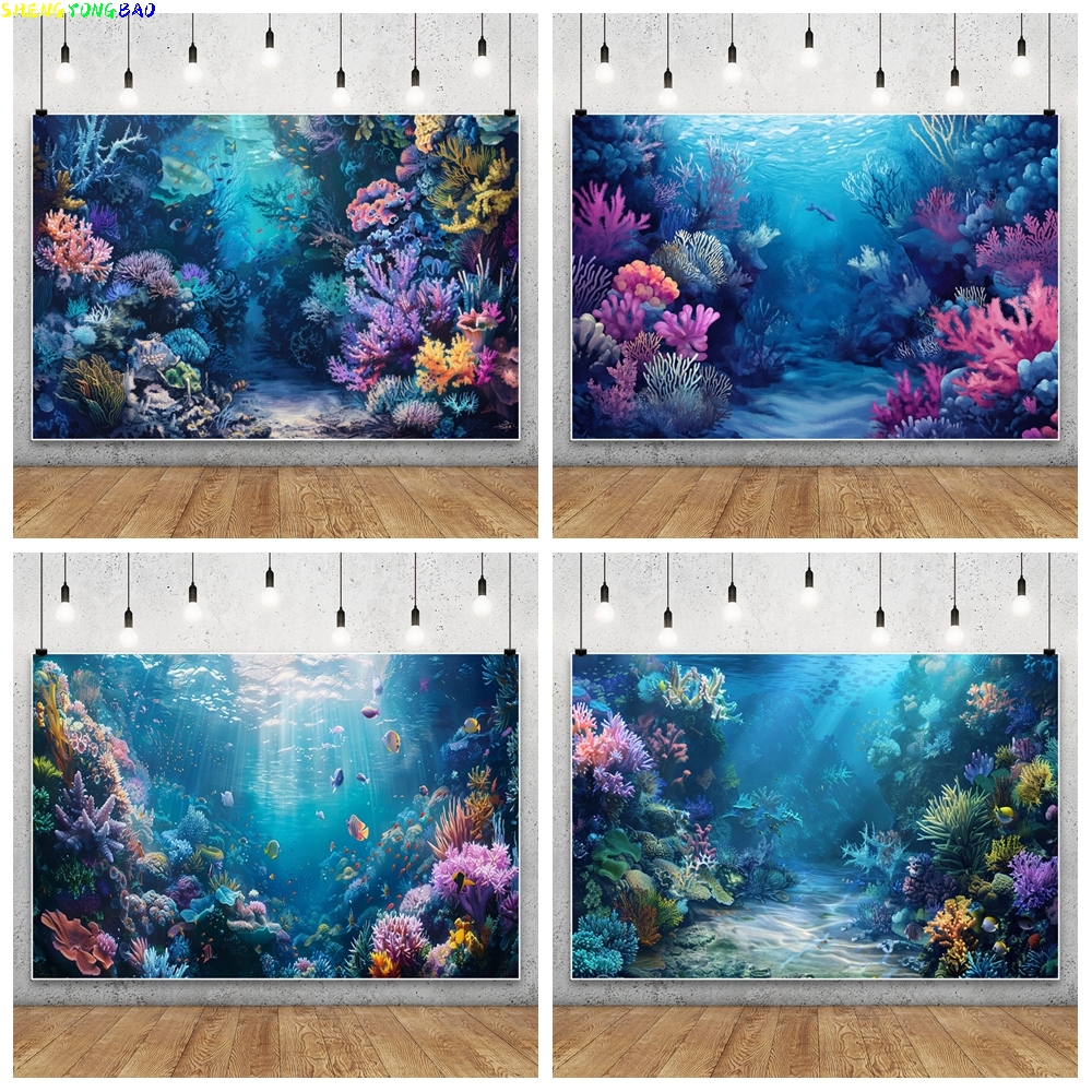 Aquarium Fish Of The World - Blue Underwater World Backdrop Ocean Undersea