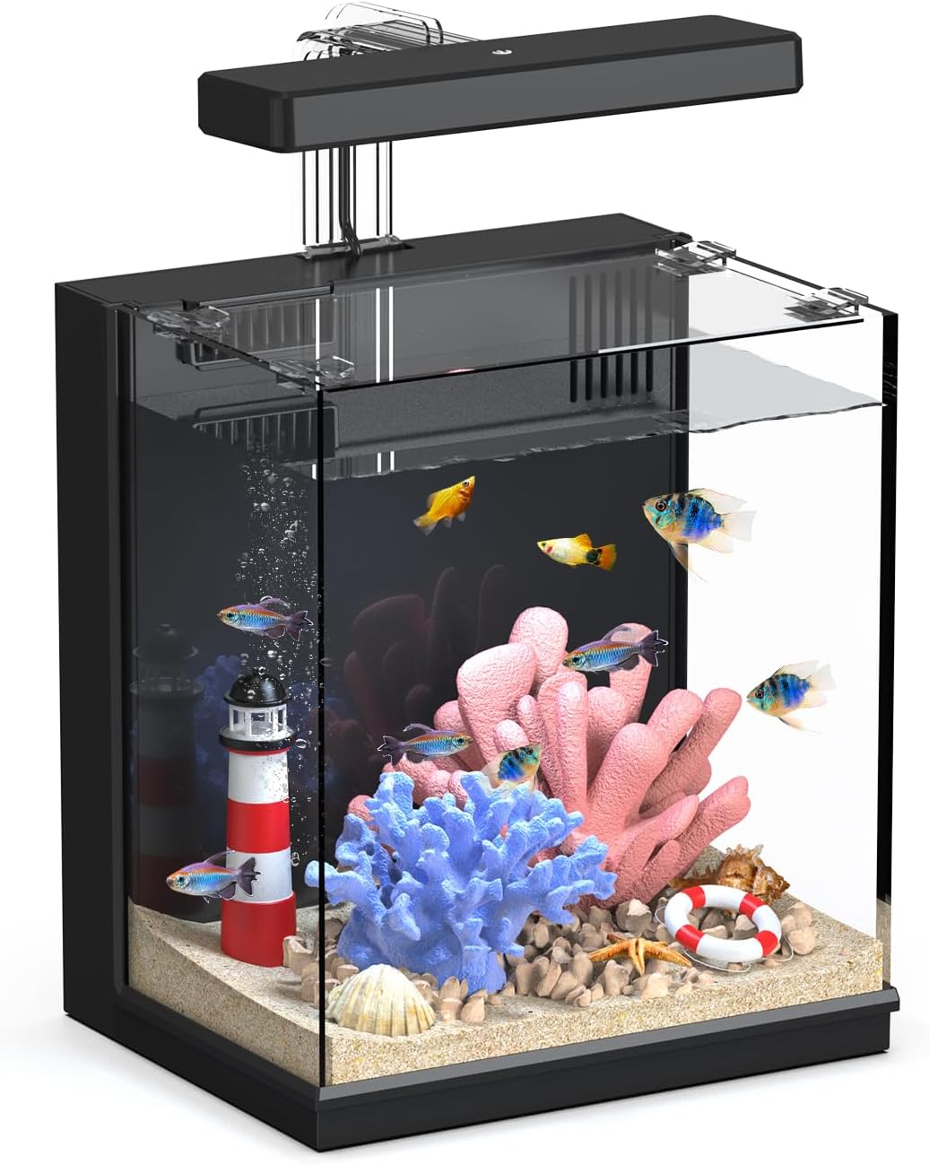 Aquarium Fish Light - 2 Gallon Betta Fish Tank with