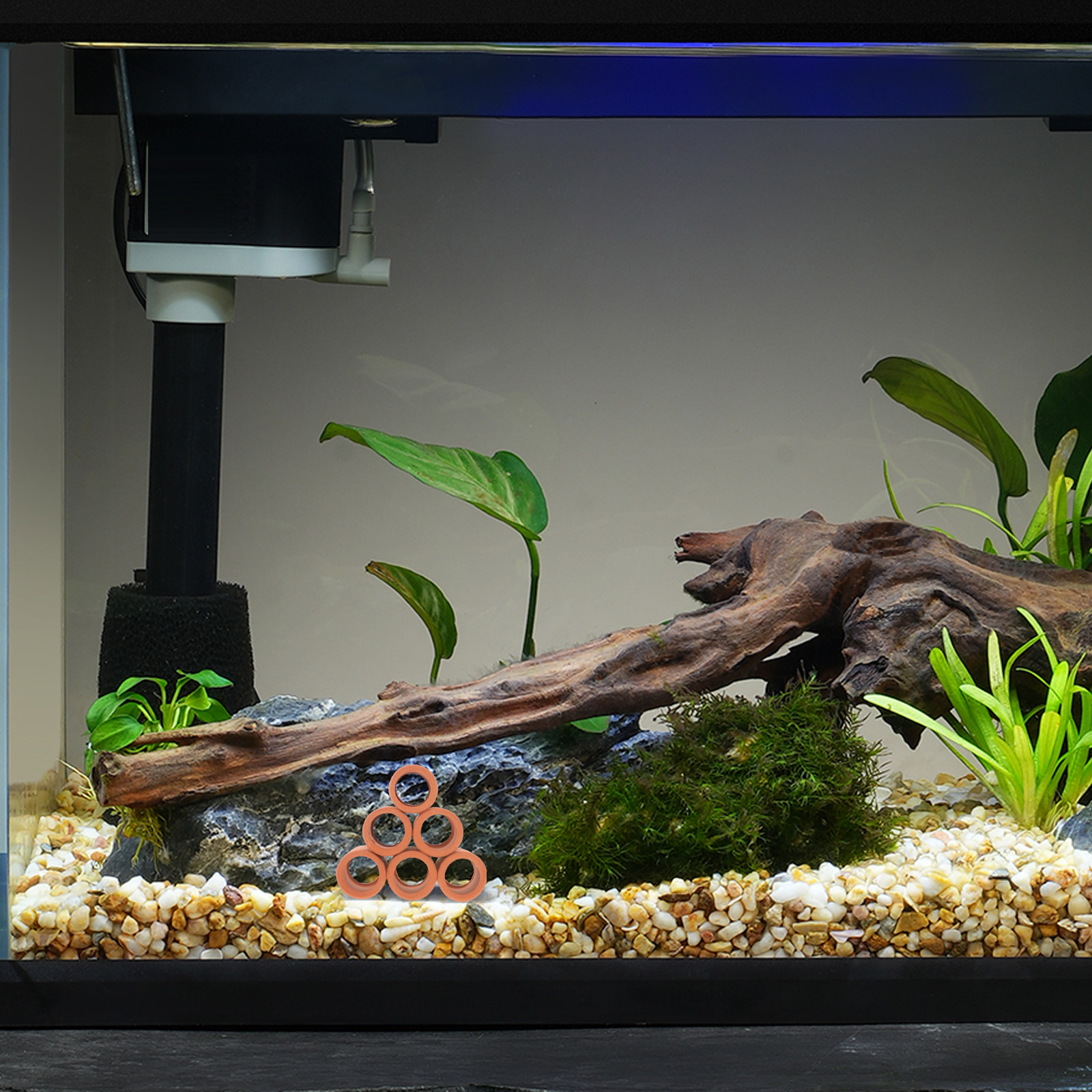 Aquarium Fish Hiding Spot - 1Set Ceramic Fish Tank Hideout Cave