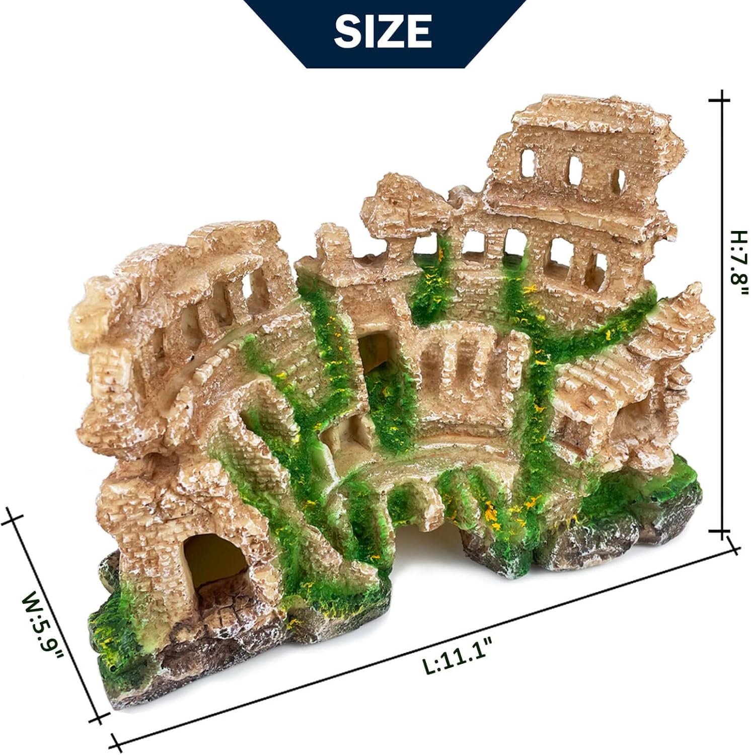 Antique Roman Column Ruin Aqua - огляд і ціна Aquarium Fish Images