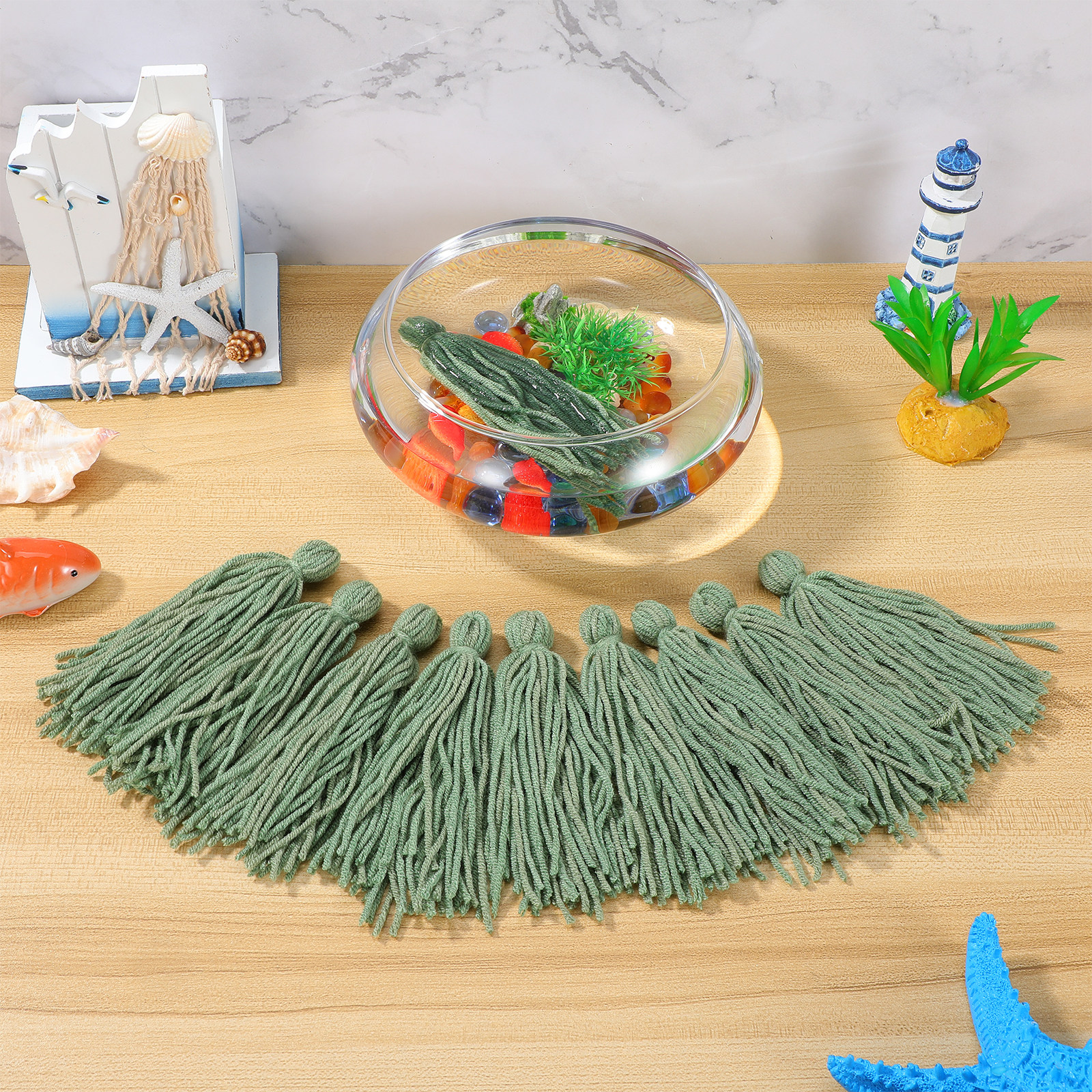 10Pcs Spawning Mop for Aquariu - огляд і ціна Aquarium Fish Hiding Spot