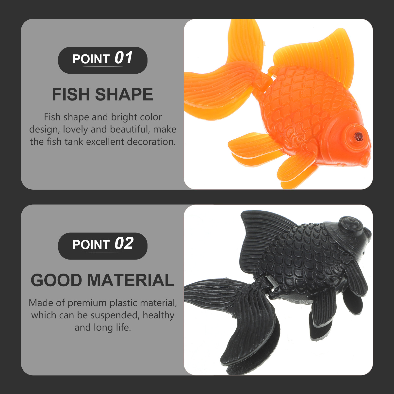 5Pcs Realistic Artificial Fish - огляд і ціна Aquarium Fish With Long Tail