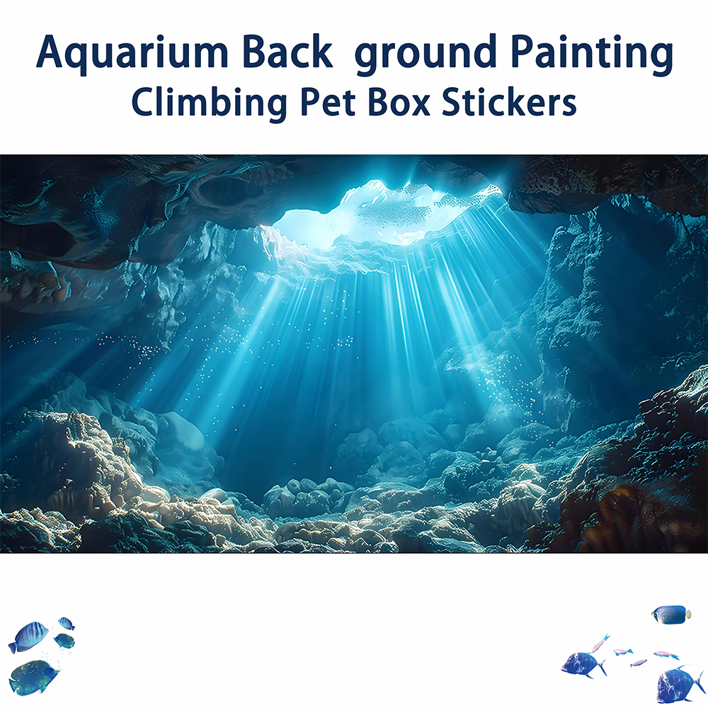 Sunshine Cave，Fish tank backgr - огляд і ціна Aquarium Fish Poster