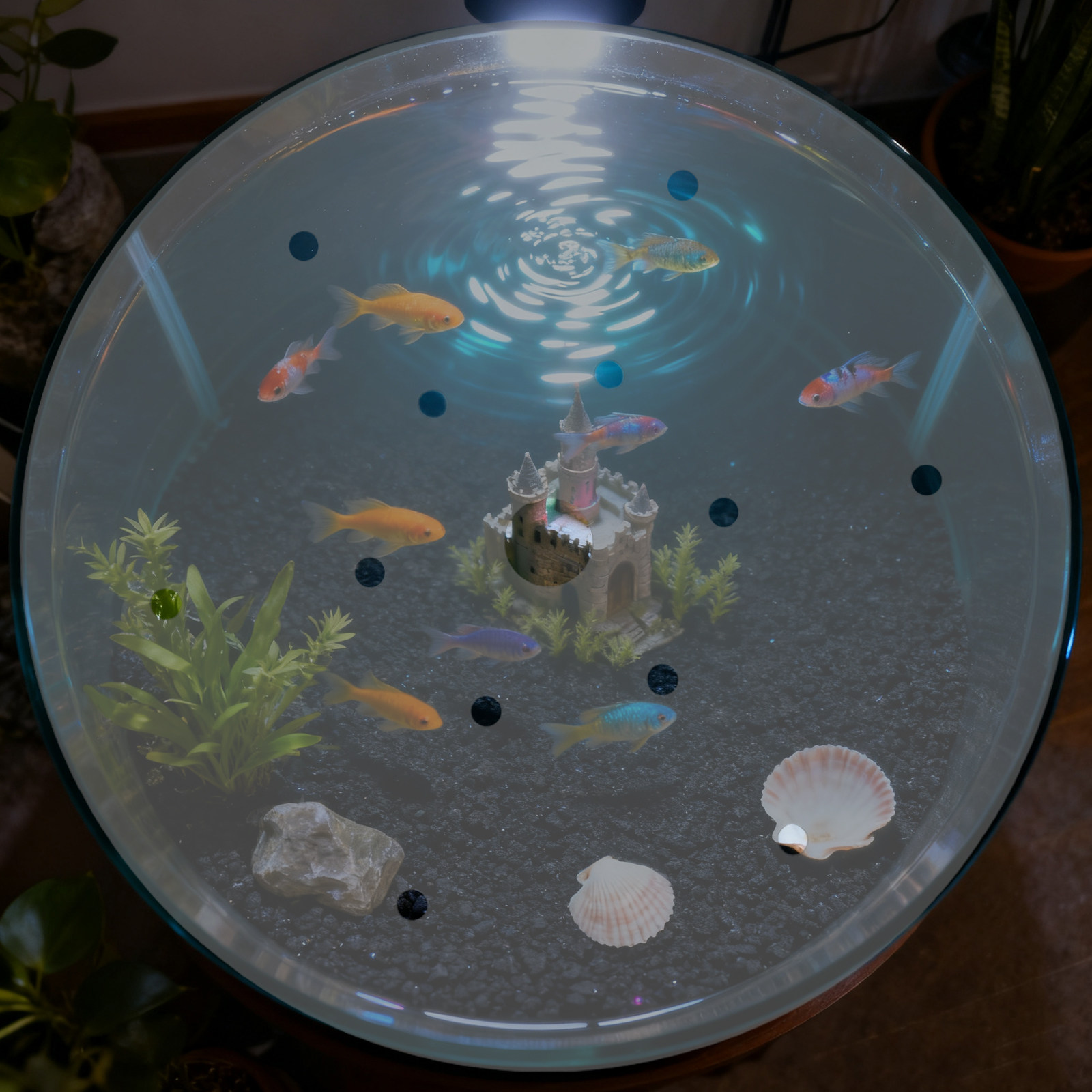 7 Inch Round Acrylic Fish Tank - огляд і ціна Aquarium Fish Escape