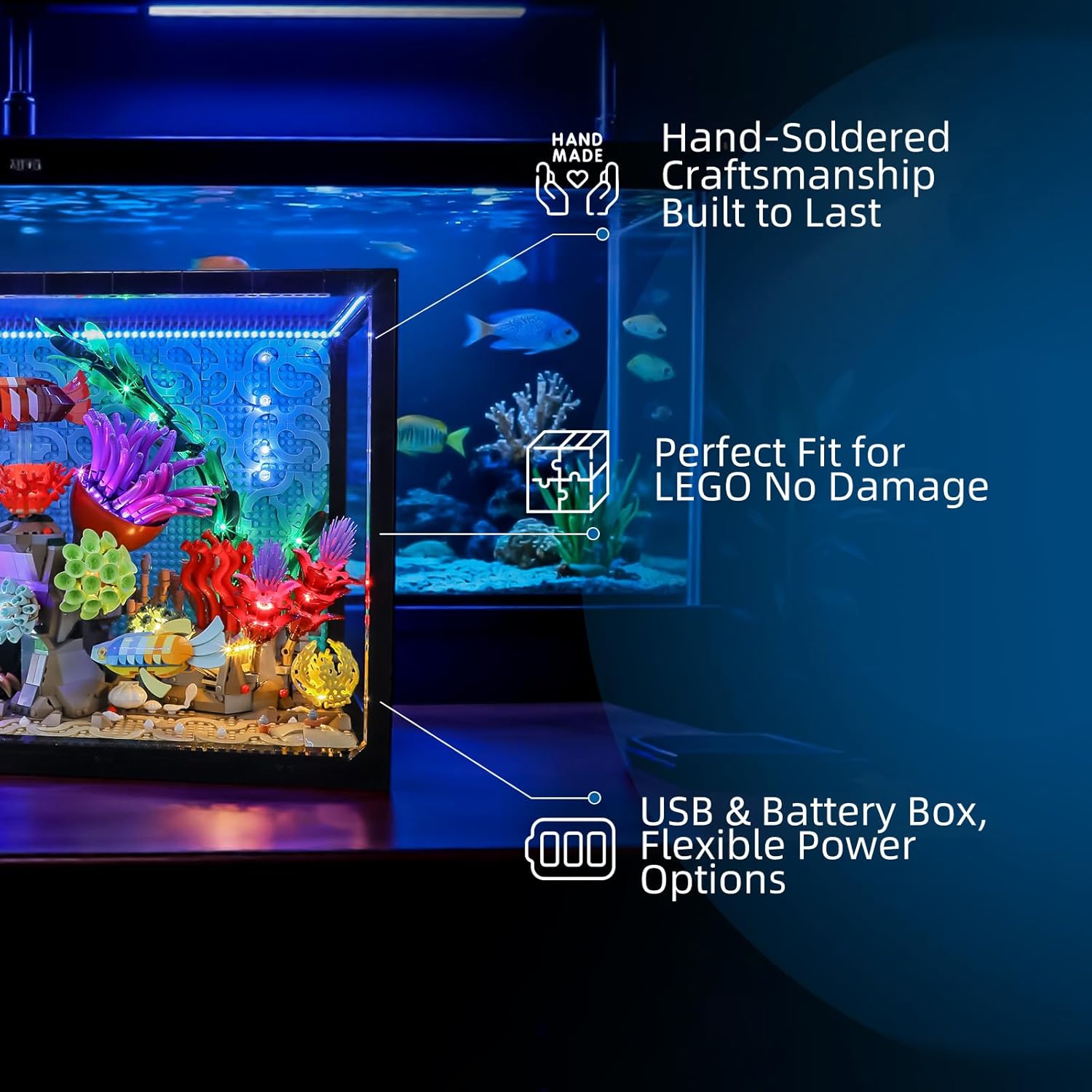 Hprosper LED Light for lego 10 - огляд і ціна Aquarium Fish Light