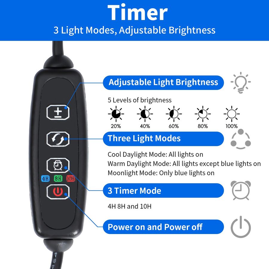 LED Aquarium Light for 24 to 3 - огляд і ціна Aquarium Fish Light
