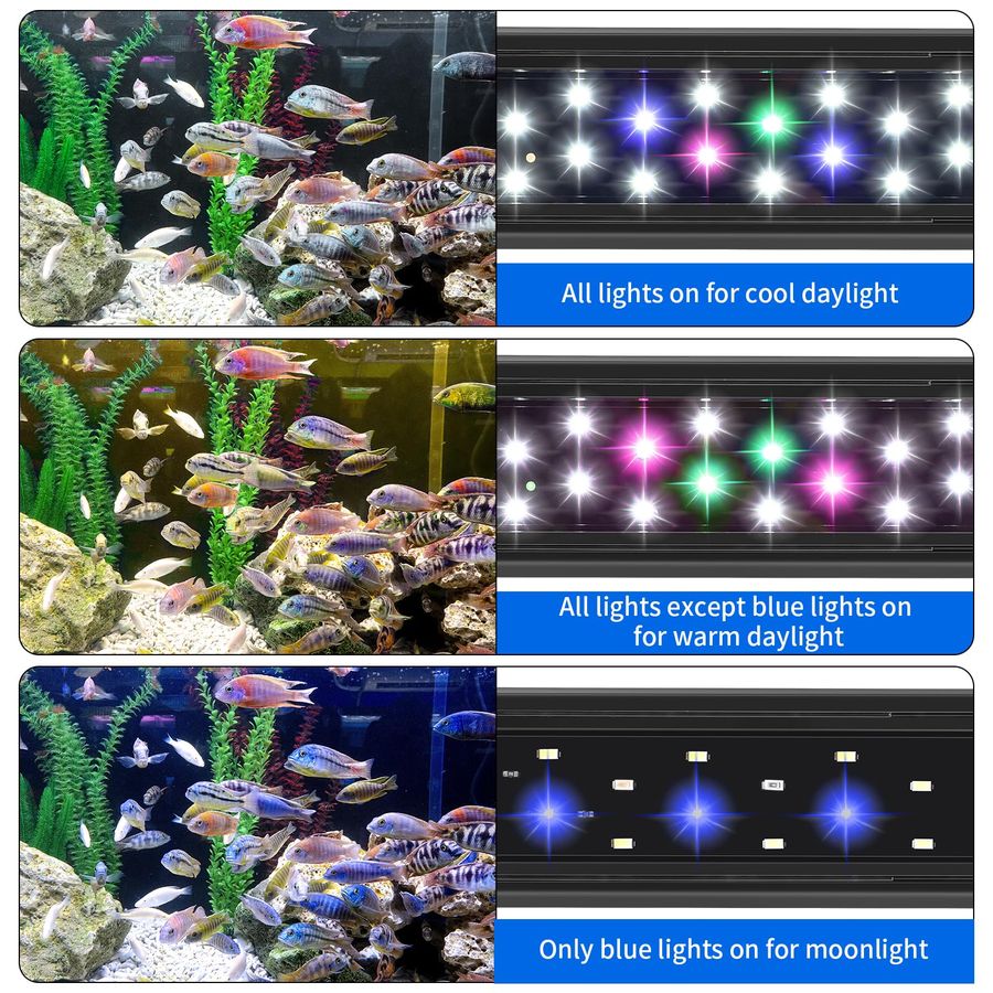 LED Aquarium Light for 24 to 3 - огляд і ціна Aquarium Fish Light