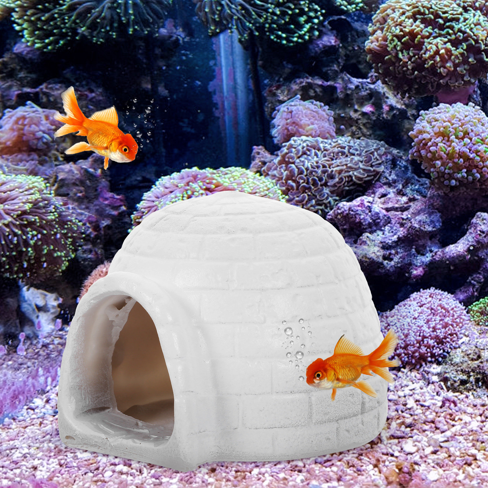 Resin Igloo Aquarium Decoratio - огляд і ціна Aquarium Fish Hiding Spot