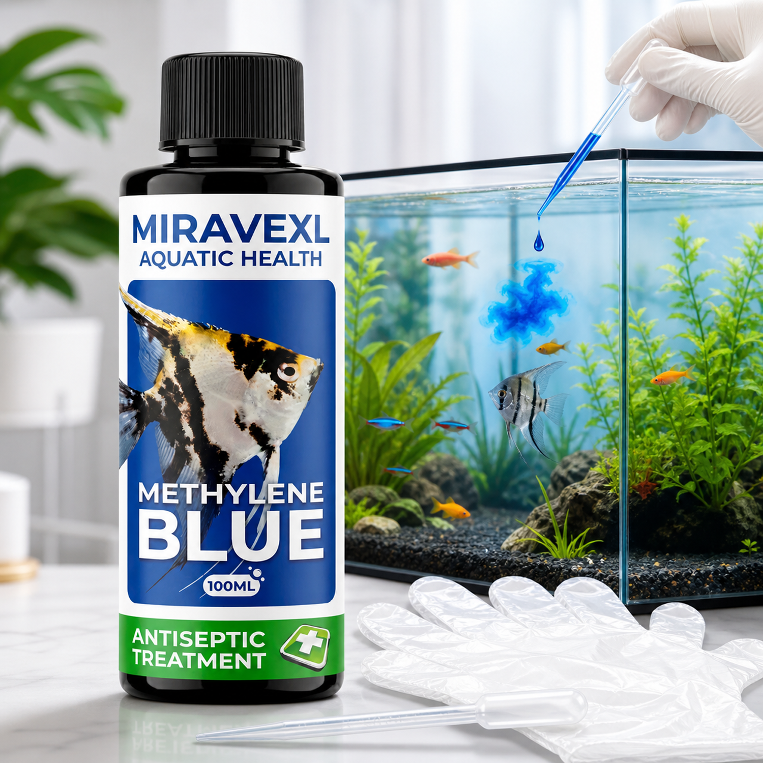 100ml Methylene Blue Aquarium  - огляд і ціна Aquarium Fish Parasites