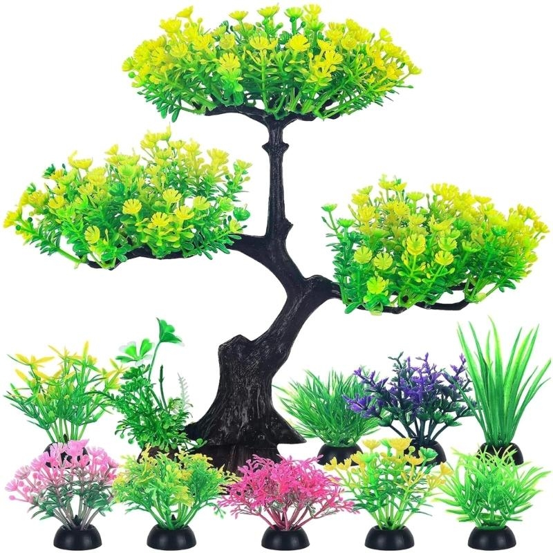 10 Pcs Artificial Green Aquati - огляд і ціна Aquarium Fish Hiding Spot
