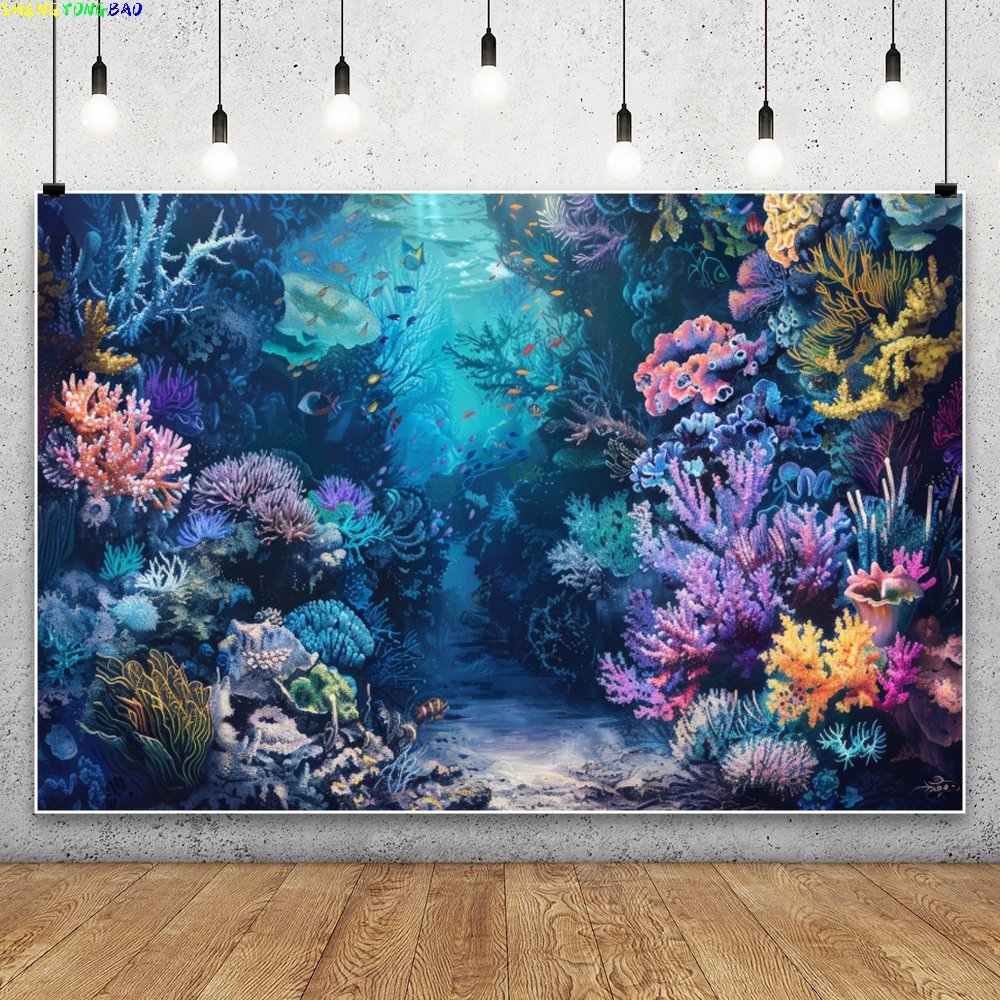 Blue Underwater World Backdrop - огляд і ціна Aquarium Fish Of The World