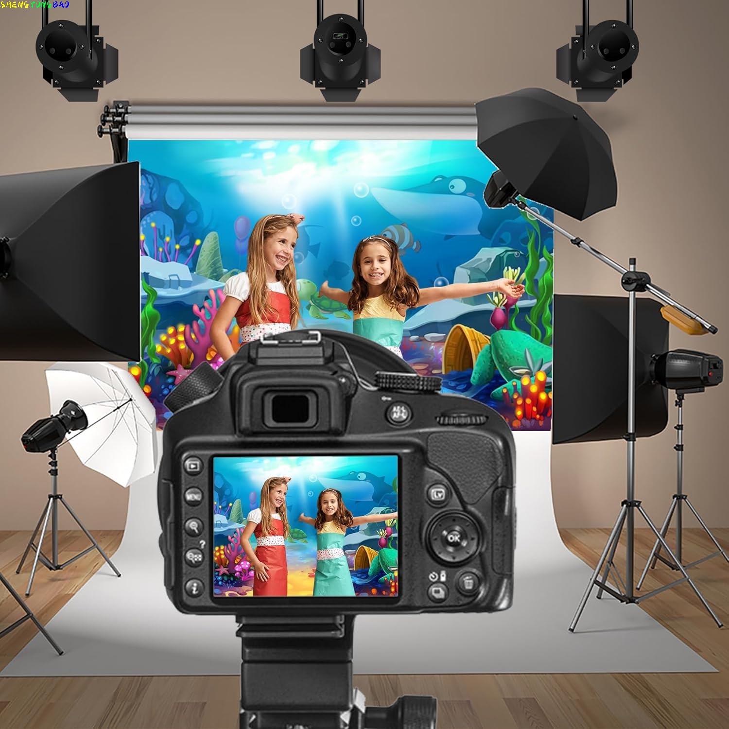 Blue Underwater World Backdrop - огляд і ціна Aquarium Fish Of The World