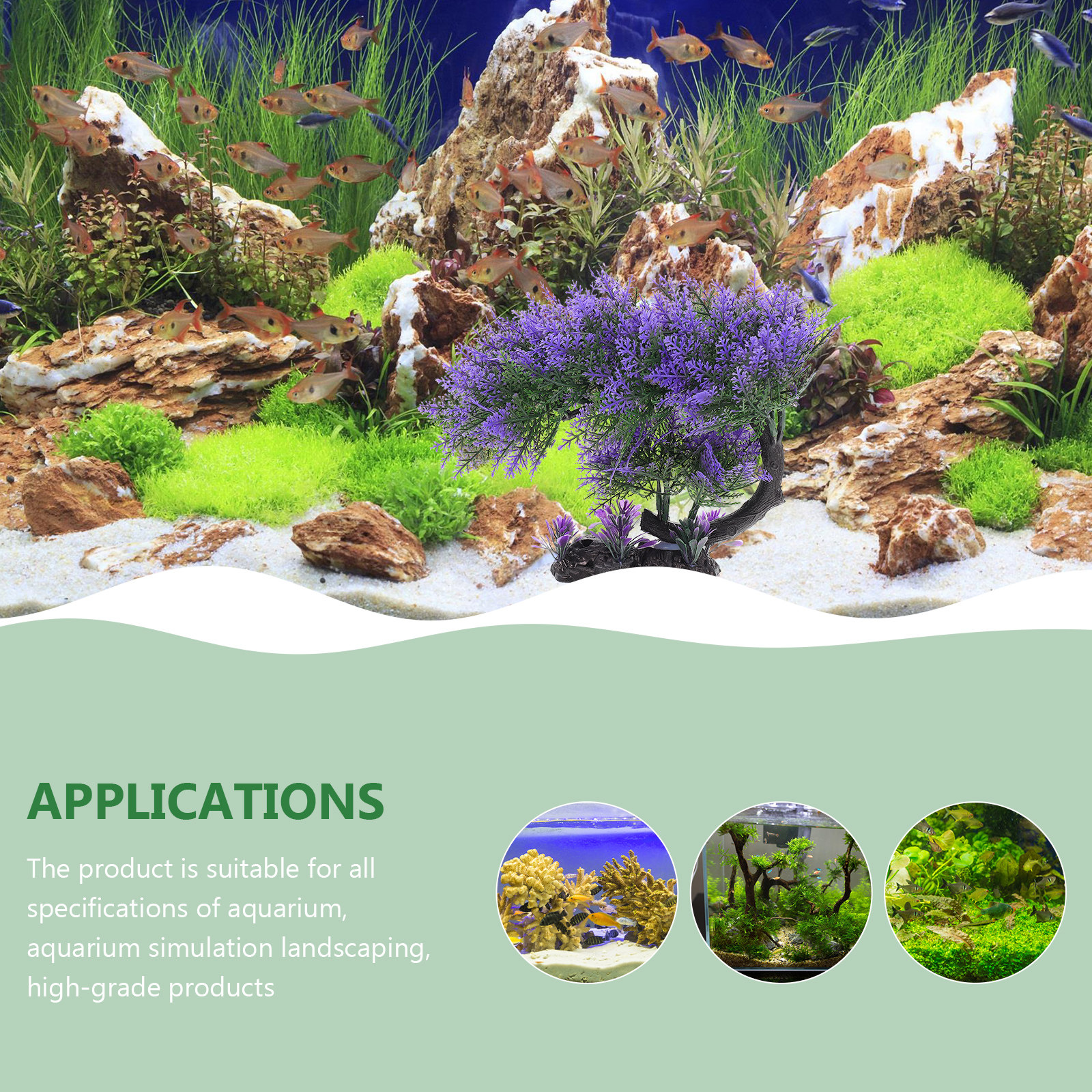 Simulated Pine Tree Aquarium D - огляд і ціна Aquarium Fish Hiding Spot