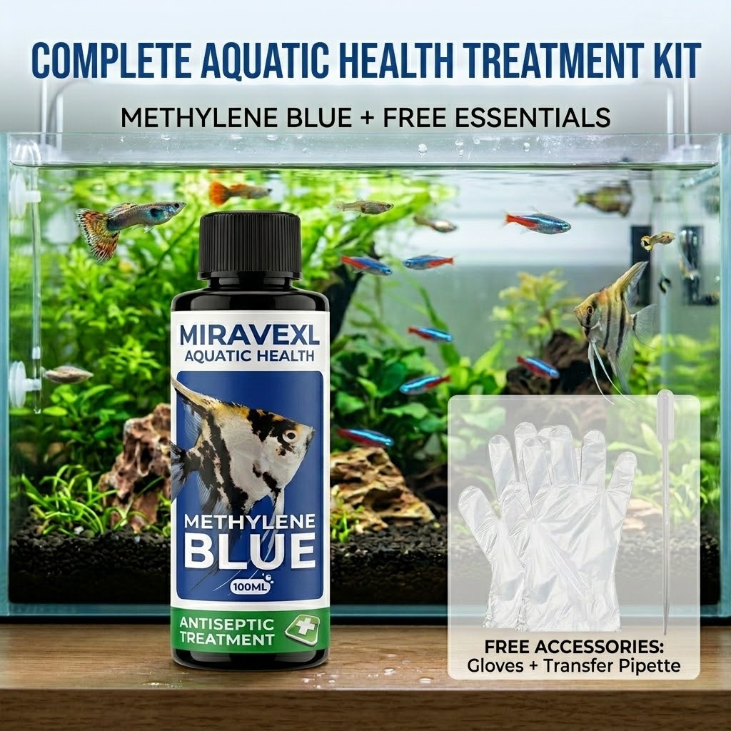 MIRAVEXL 100ml Methylene Blue  - огляд і ціна Aquarium Fish Parasites