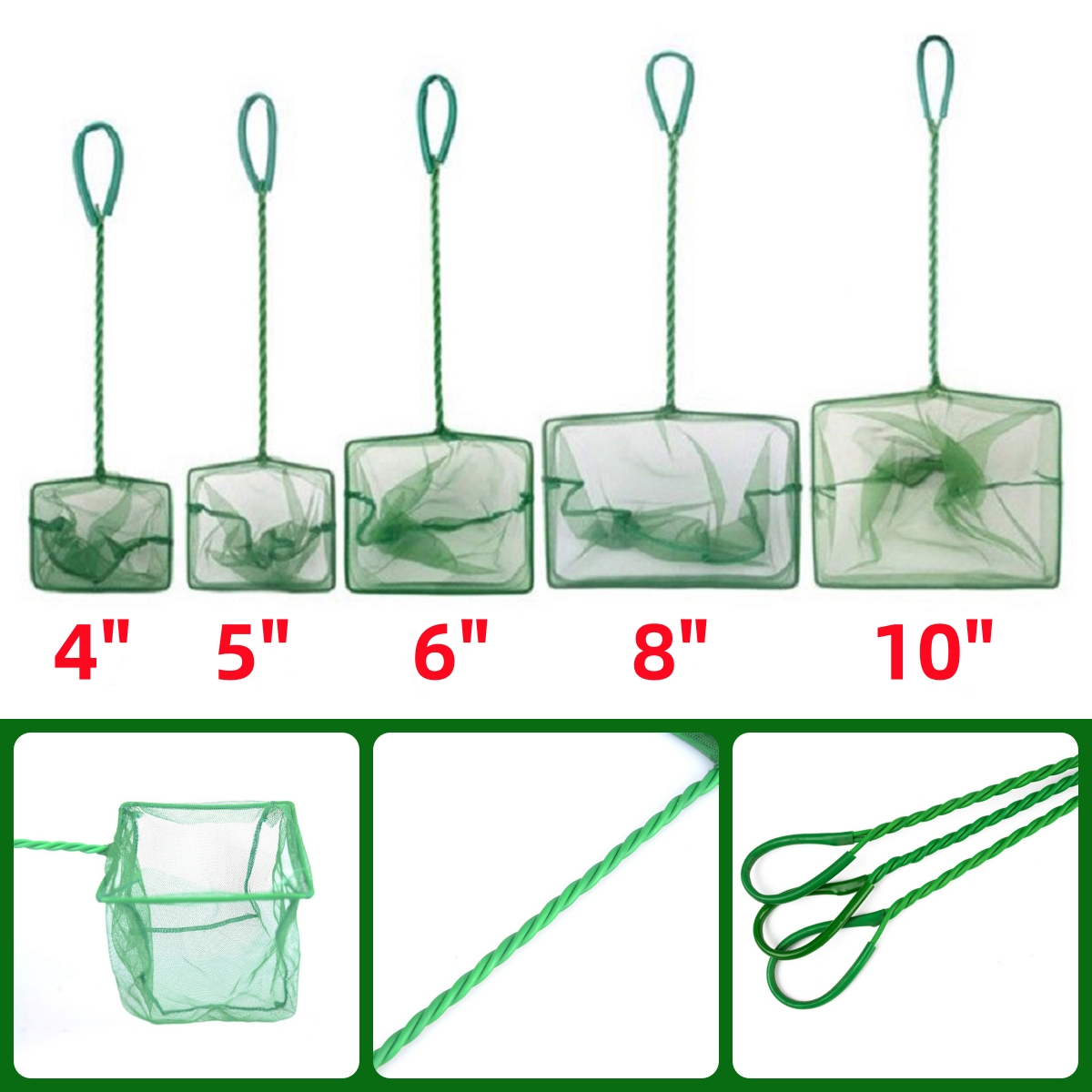 3~10 Inch Portable Nylon Green - огляд і ціна Aquarium Fishland