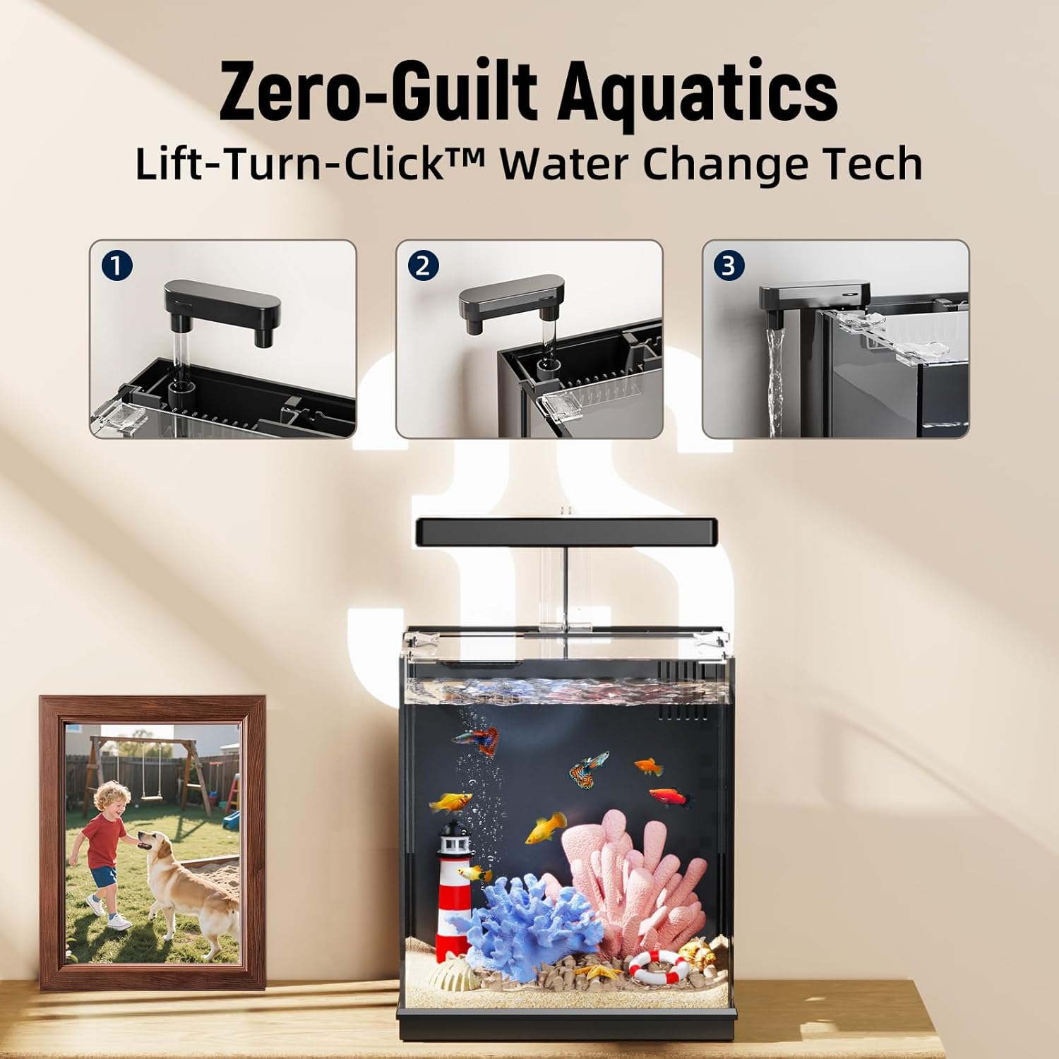 2 Gallon Betta Fish Tank with  - огляд і ціна Aquarium Fish Light